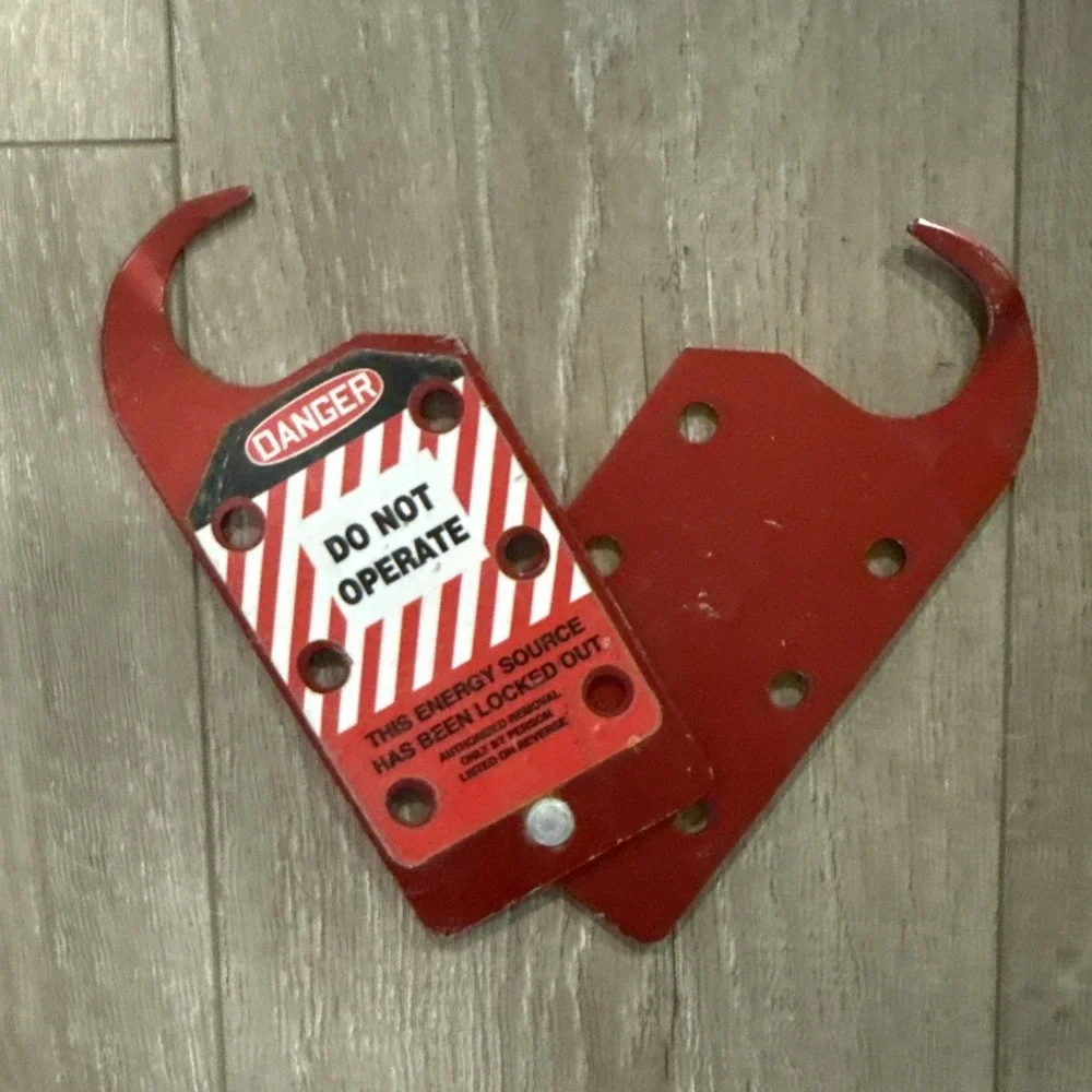 Lot of 2 Brady DANGER Do Not Operate Lock/Tag Red